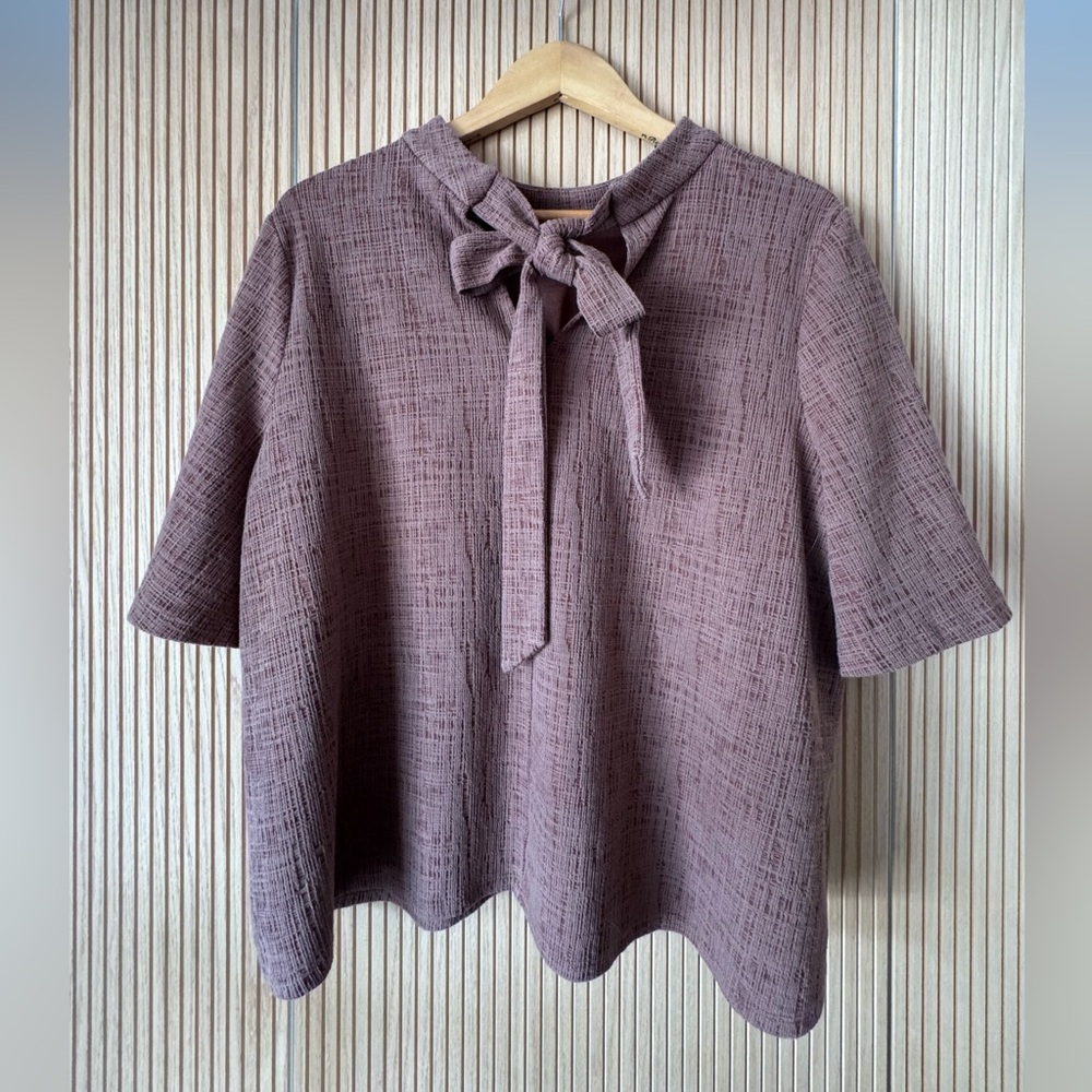 Anthropologie Current Air Textured Tie-Back Top – XLP
